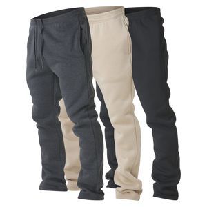 NEW Ultra Performance 3 Pack Mens Fleece Wide Leg Sweatpants with Pockets, Open